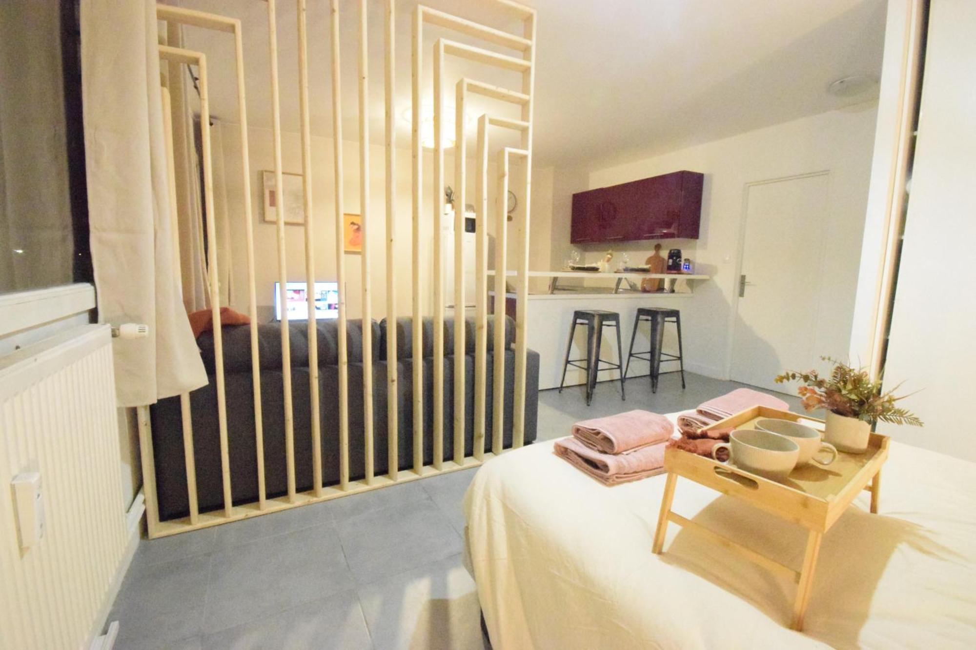 Lerelaisdodile - Cosy - Proche Metro - Parking Gratuit - Apartment Mons-en-Baroeul